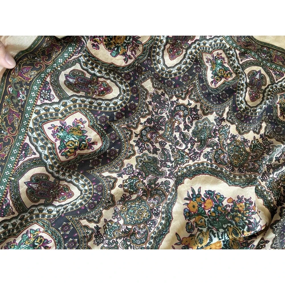 Free People So Silk 100% Silk Bandana Ivory Convertible Top Headscarf - Picture 6 of 6